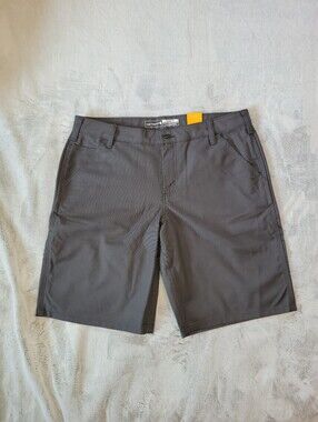 Carhartt Womens Size 14 Professional Series Rugged Flex Loose Fit Gray Shorts